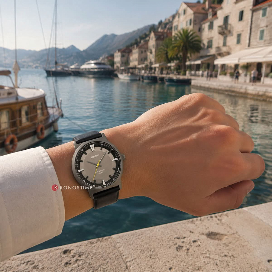 Часы Casio Collection MTP-B220BL-1A — кварцевые, сталь металл