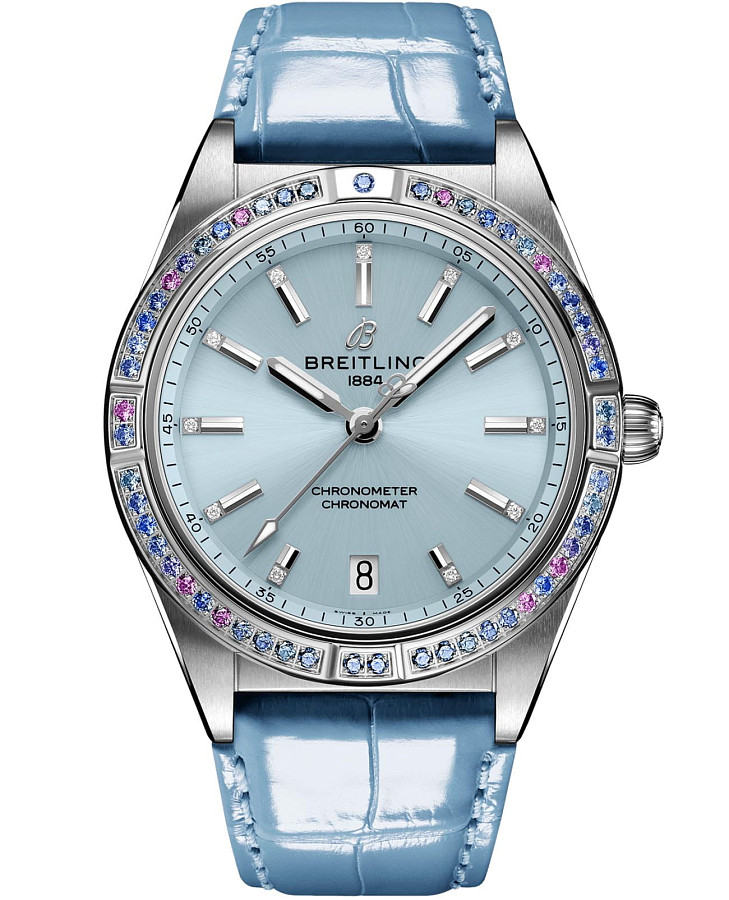 Часы Breitling Chronomat Automatic 36 South Sea G10380611C1P1 — женские, голубой