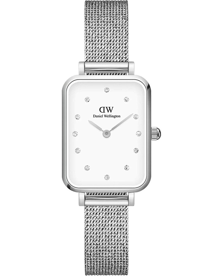 Часы Daniel Wellington Quadro Lumine Pressed Sterling DW00100597 — женские, белый