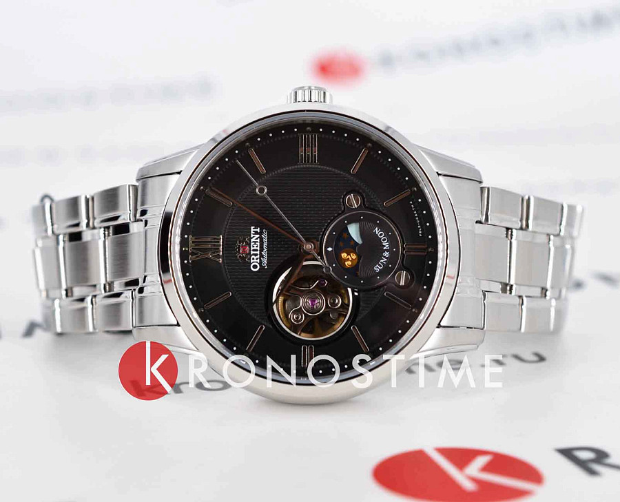 Часы Orient Sun & Moon Classic RA-AS0001J (RN-AS0001J) — механические, металл сталь
