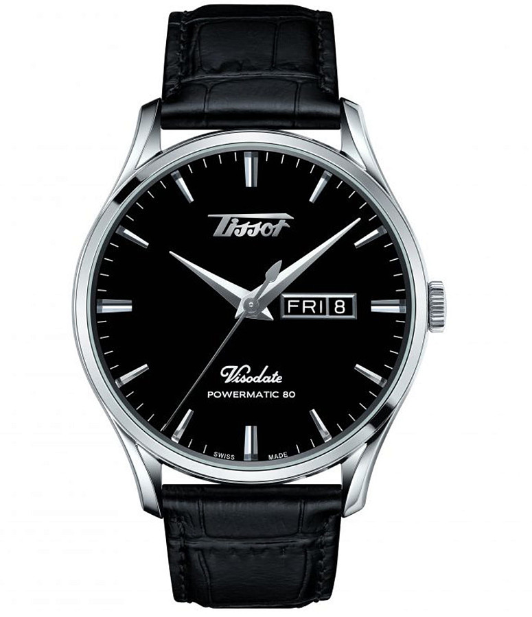 Часы Tissot Heritage Visodate Powermatic 80 T118.430.16.051.00 — мужские, черный