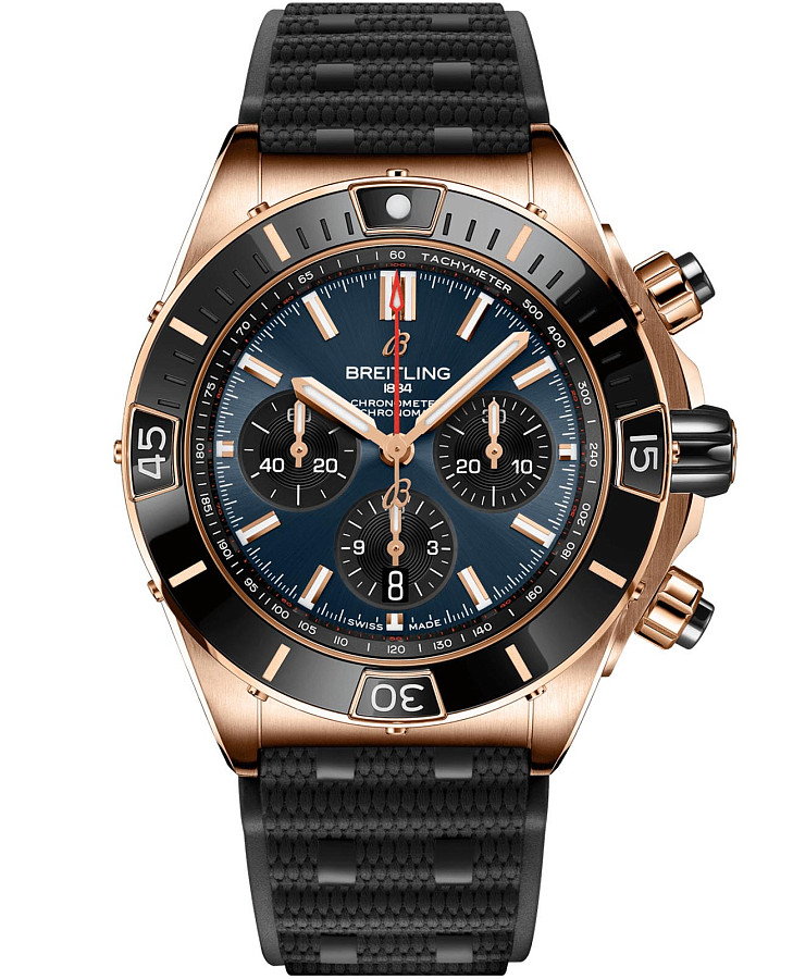 Часы Breitling Super Chronomat B01 44 RB01362A1C1S1 — мужские, синий