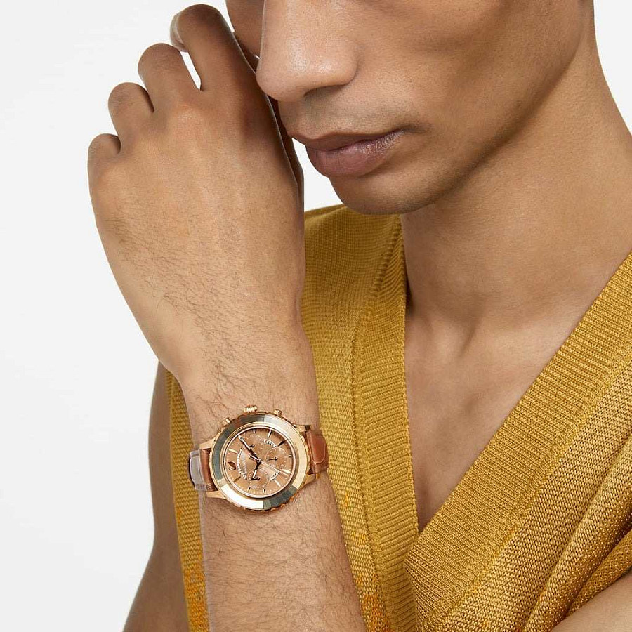 Часы Swarovski Octea Lux Chrono 5632260 — женские, кожаный