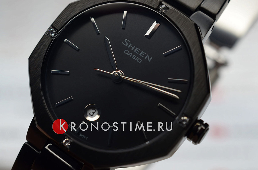 Часы Casio Sheen SHE-4543BD-1AUER — сталь с ip покрытием, женские