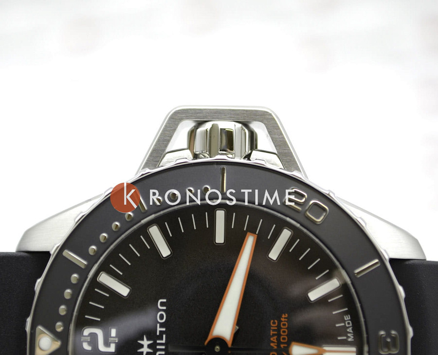 Часы Hamilton Khaki Navy Frogman Auto H77825330 — сталь металл, каучук