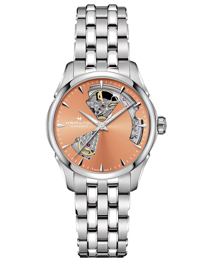 Часы Hamilton Jazzmaster Open Heart Lady Auto H32215100 — женские, красный