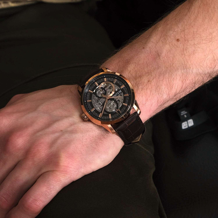 Часы Bulova Sutton 97A169 — кожаный, мужские