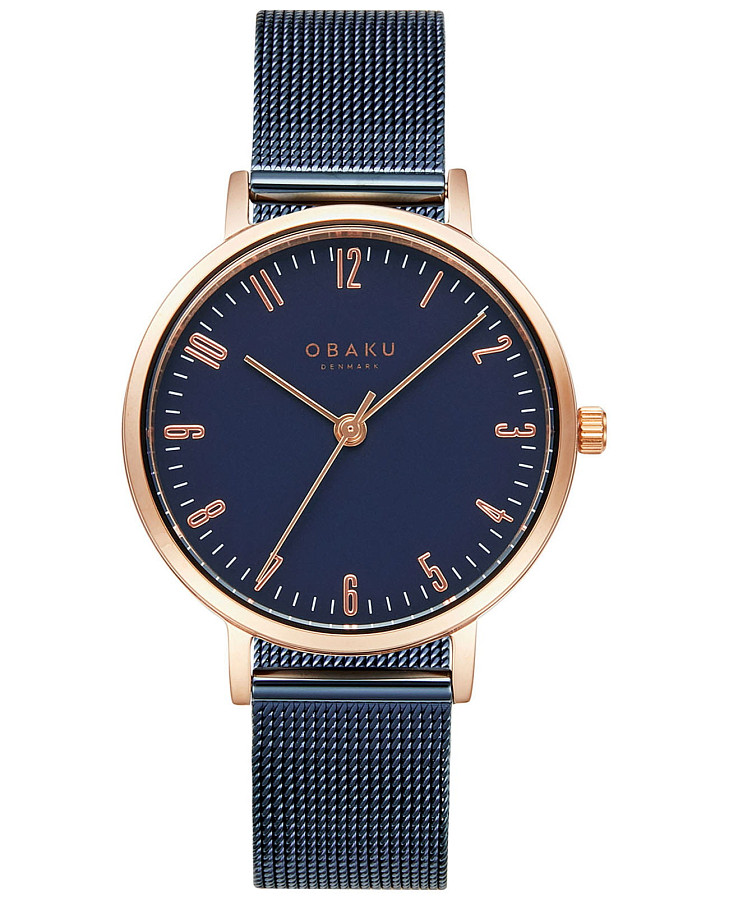 Часы Obaku Mesh V248LXVLML — женские, синий