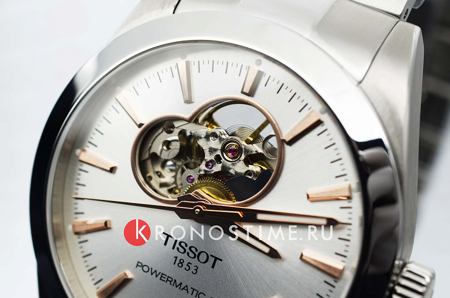 Часы Tissot Gentleman Powermatic 80 Silicium T127.407.11.031.01 — серебристый, сталь металл