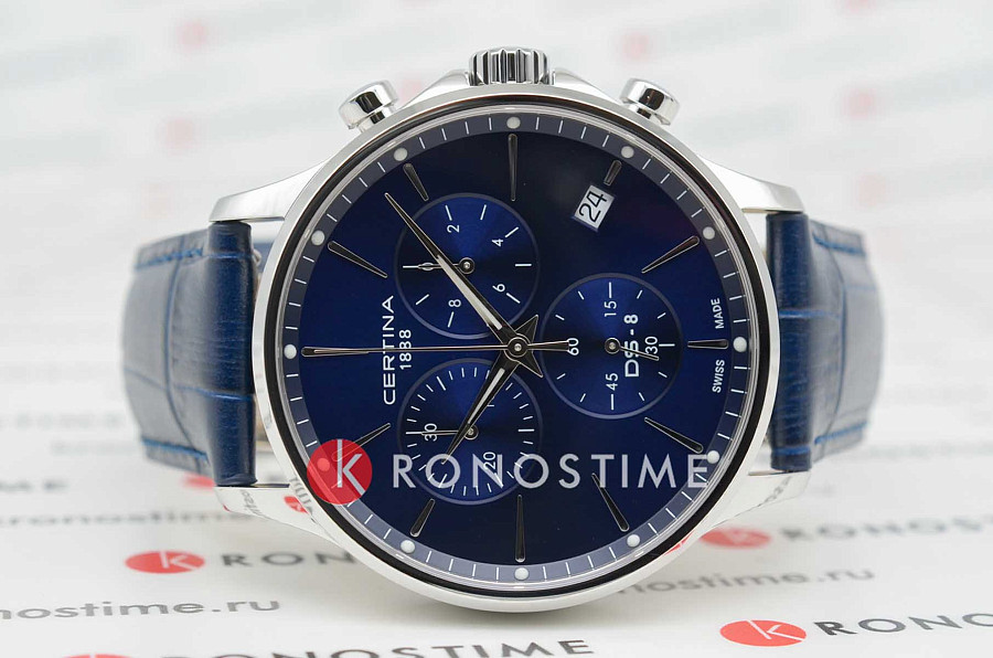 Часы Certina DS-8 Chrono C045.417.16.041.00 — кварцевые, сталь металл