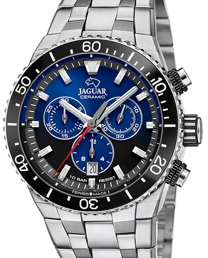 Часы Jaguar Ceramic J1022/5 — кварцевые, металл сталь