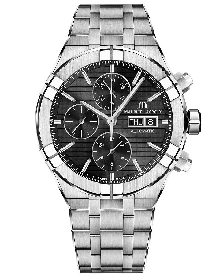 Часы Maurice Lacroix Aikon Automatic Chronograph AI6038-SS00F-330-A — механические, металл сталь