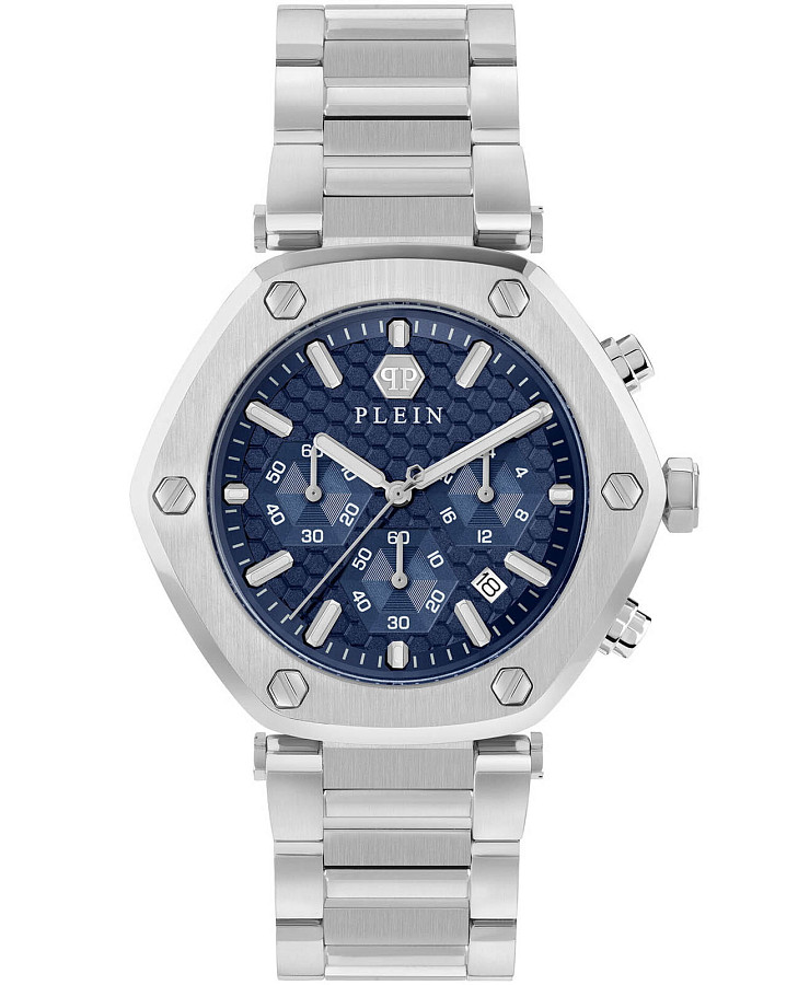 Часы Philipp Plein The Hexagon Chrono PWZBA0323 — мужские, синий