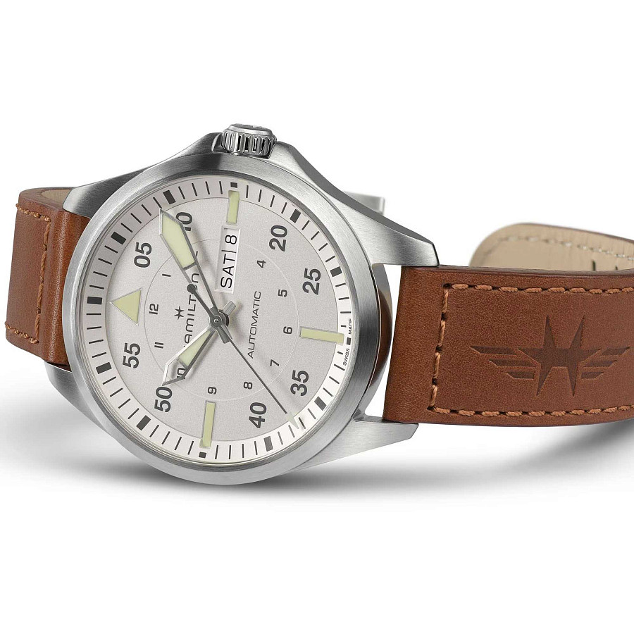 Часы Hamilton Khaki Aviation Pilot Day Date Auto H64635550 — сталь, Швейцария