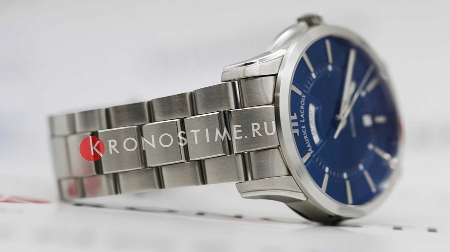 Часы Maurice Lacroix Pontos Day Date PT6358-SS002-430-1 — синий, металл сталь
