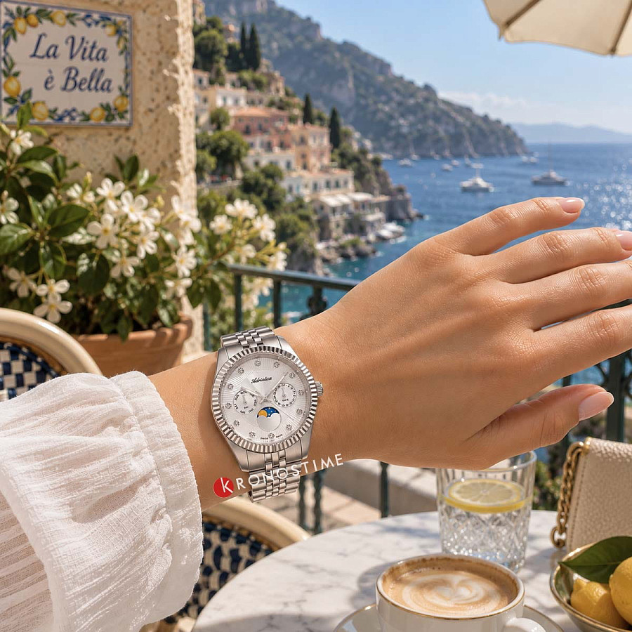 Часы Adriatica Moonphase A3809.5143QF — женские, нержавеющая сталь