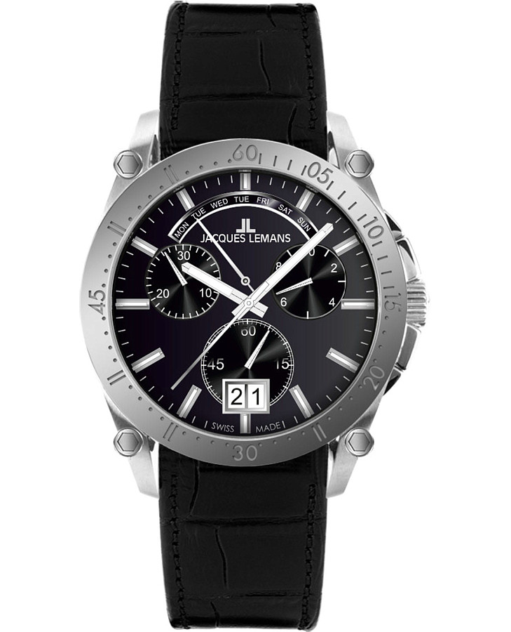 Часы Jacques Lemans Derby 1-2198A — мужские, черный