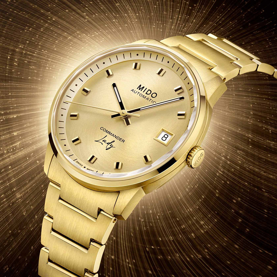 Часы Mido Commander Lady M021.207.33.021.00 — нержавеющая сталь с pvd-покрытием, женские