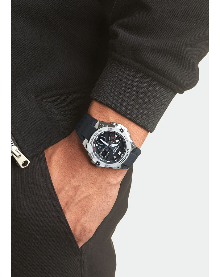 Часы Casio G-Shock GST-B400-1AER — электронные, металл сталь карбон