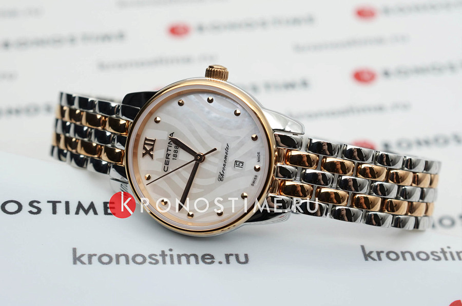 Часы Certina DS-8 Lady C033.051.22.118.00 — перламутровый, металл сталь