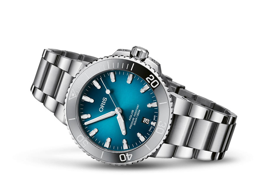 Часы Oris Aquis Date 01 733 7732 4155-07 8 21 05PEB — механические, металл сталь