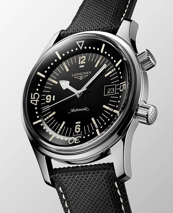 Часы Longines Legend Diver Watch L3.774.4.50.0 — механические, металл сталь