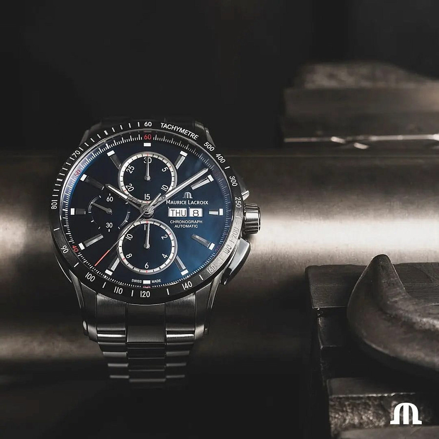 Часы Maurice Lacroix Pontos Chronograph 43mm PT6038-SSL2H-430-C — нержавеющая сталь, мужские