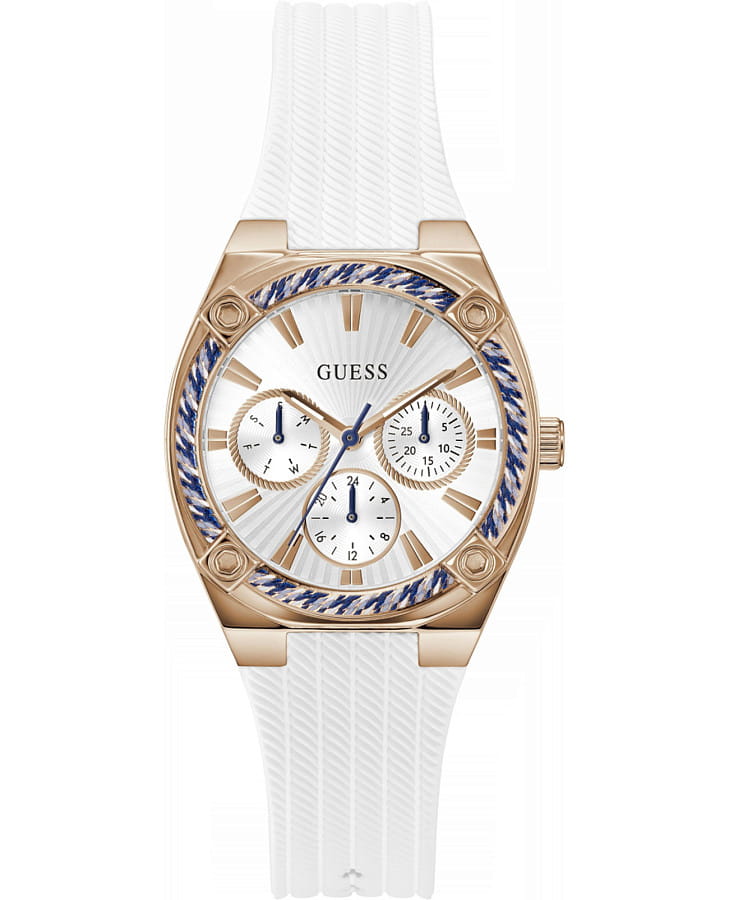 Часы Guess Sport White Rose Gold Tone Analog GW1036L4 — женские, белый