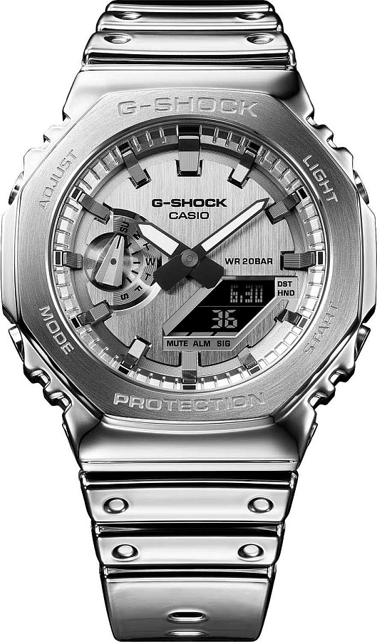 Часы Casio G-Shock GM-2100YM-8A — кварцевые, сталь металл