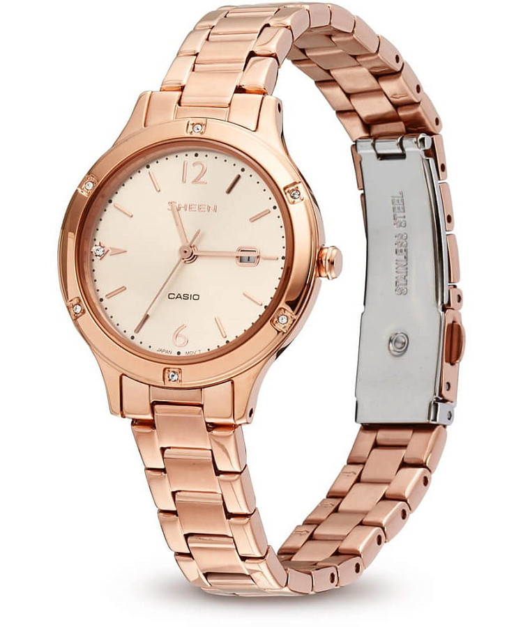 Часы Casio Sheen SHE-4533PG-4AUER — сталь с ip покрытием, женские