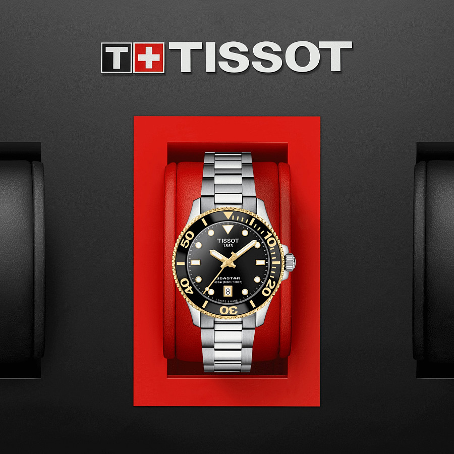 Часы Tissot Seastar 1000 T120.210.21.051.00 — черный, металл сталь