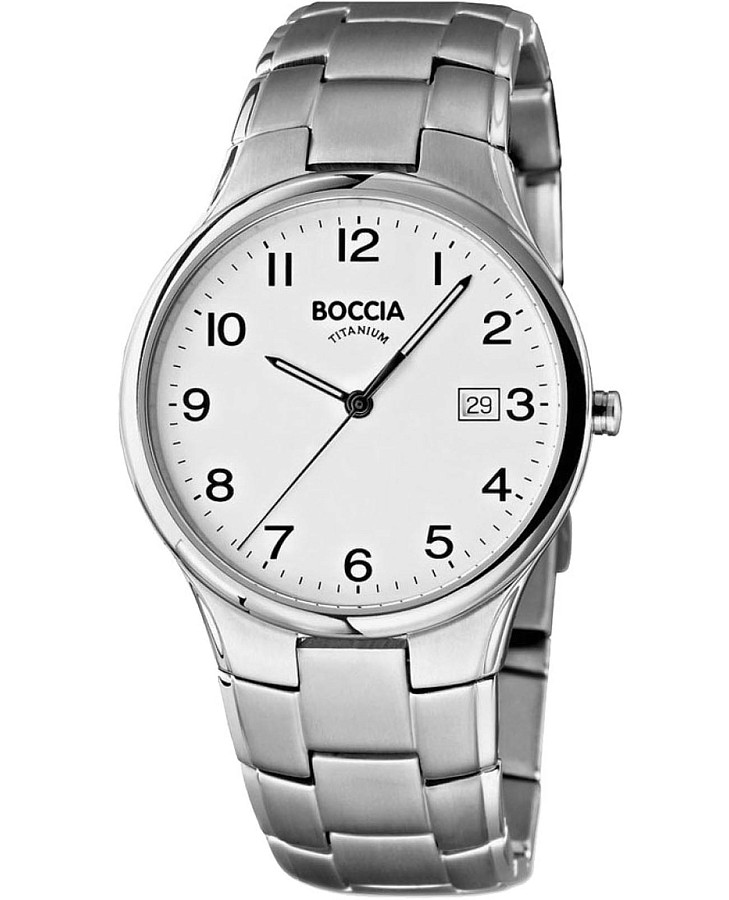 Часы Boccia Titanium Circle-Oval 3512-08 — мужские, белый