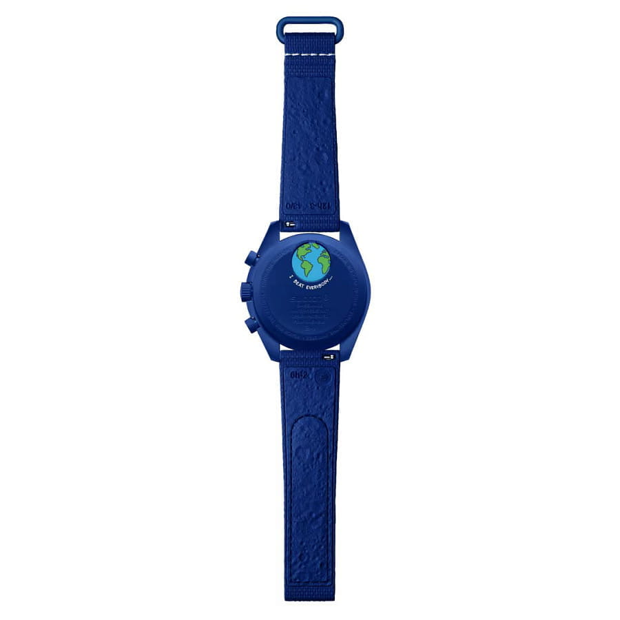 Часы Swatch x Omega Bioceramic Moonswatch Mission to Earthphase - Moonshine Gold SO33N701L — биокерамика, Швейцария