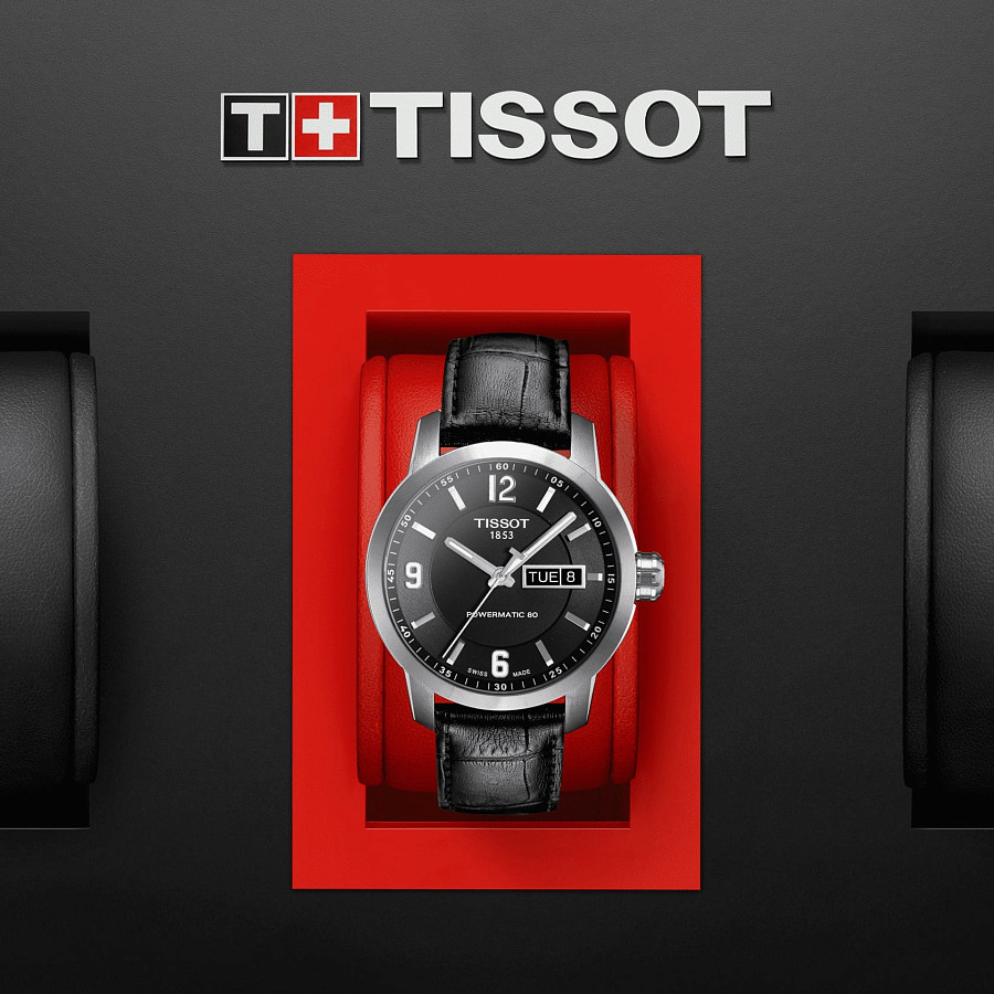 Часы Tissot PRC 200 Powermatic 80 T055.430.16.057.00 — кожаный, мужские