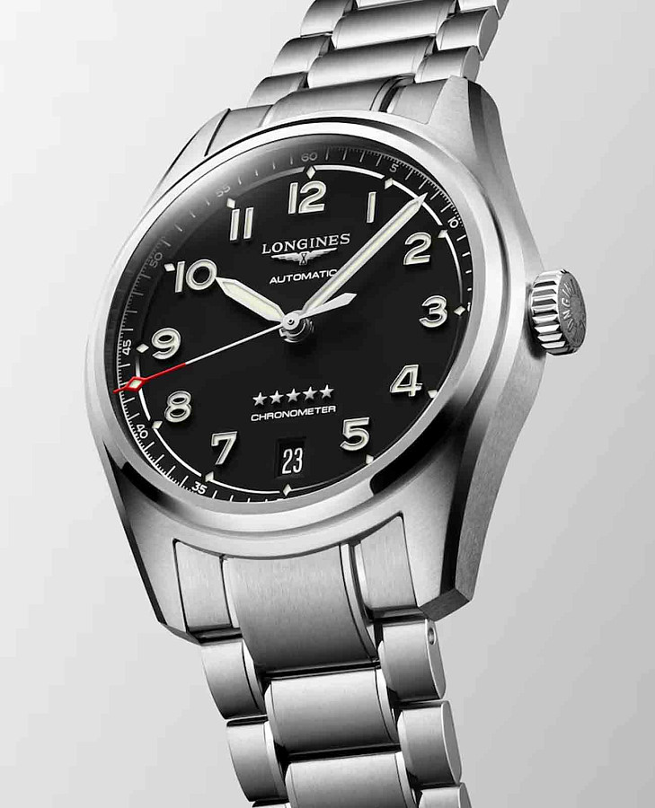 Часы Longines Spirit L3.410.4.53.6 — мужские, серебристый