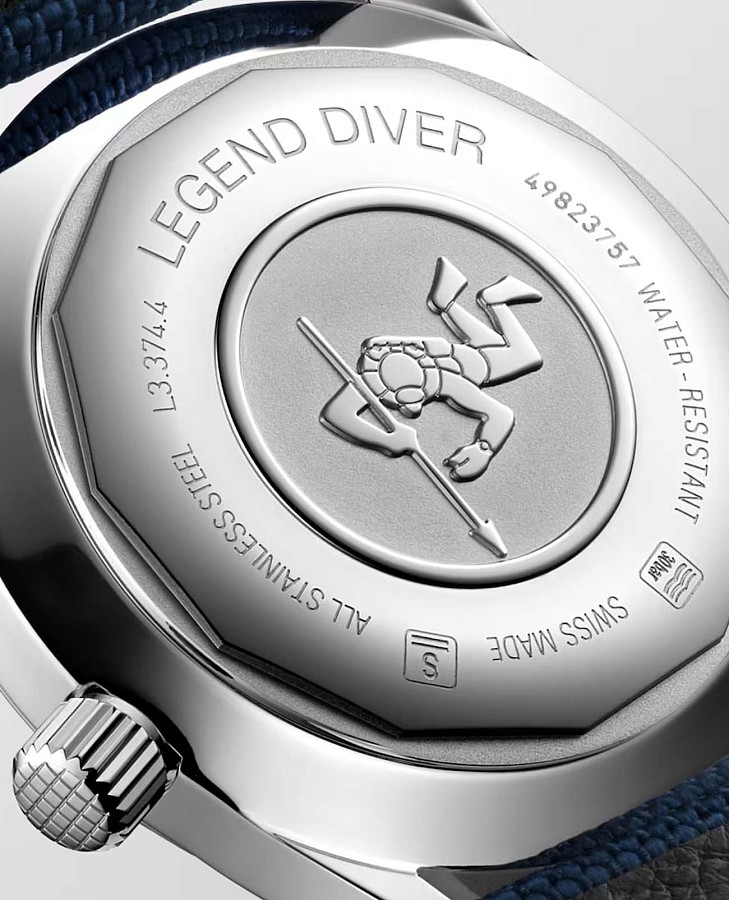 Часы Longines Legend Diver L3.374.4.90.2 — синий, сталь металл