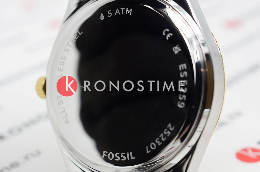 Часы Fossil Scarlette ES5259 — женские, нержавеющая сталь с ip-покрытием