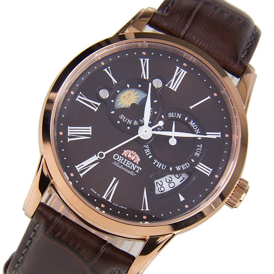 Часы Orient Sun And Moon AK00003T (FAK00003T) — механические, сталь