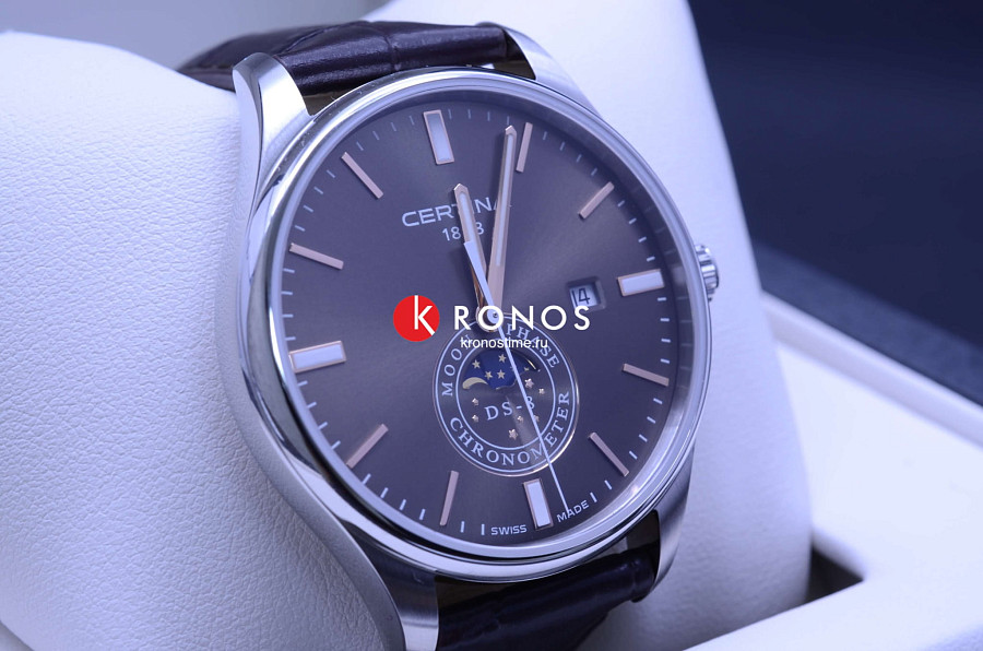Часы Certina DS-8 Moon Phase C033.457.16.081.00 — кварцевые, Швейцария, мужские