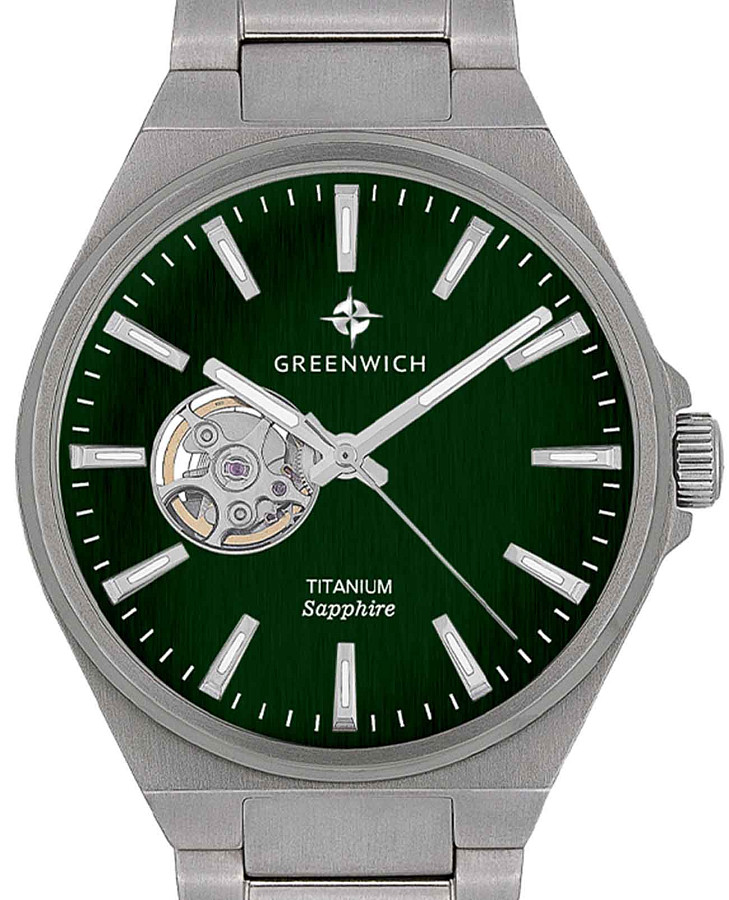Часы Greenwich Titanium GW 084.10.38 — механические, металл титан