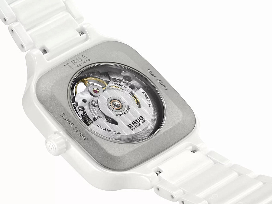Часы Rado True Square Automatic Open Heart R27073712 — механические, керамика