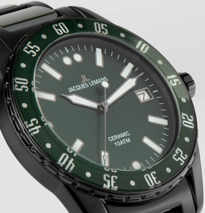 Часы Jacques Lemans High Tech Ceramic 42-10F — сталь + pvd + керамика, мужские