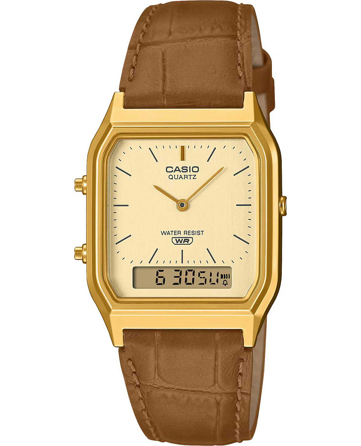 Часы Casio Vintage AQ-230EGL-9A — мужские, бежевый