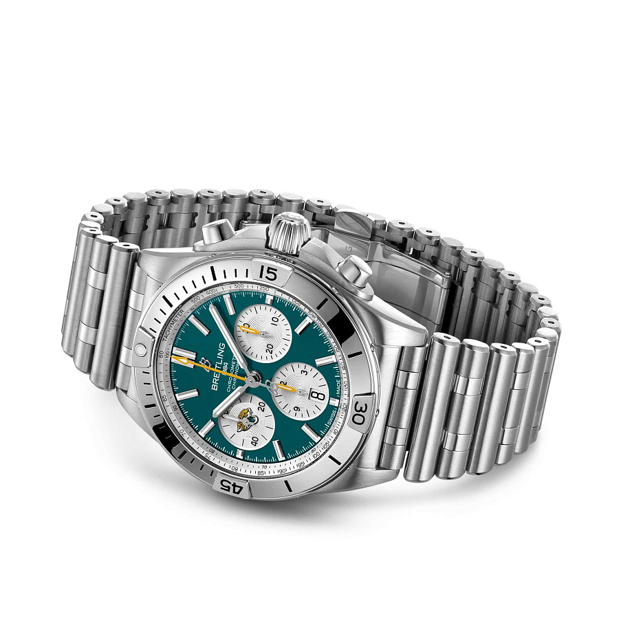 Часы Breitling Chronomat B01 42 NFL NFL Jacksonville Jaguars Edition AB01342B1L3A1 — артикул AB01342B1L3A1
