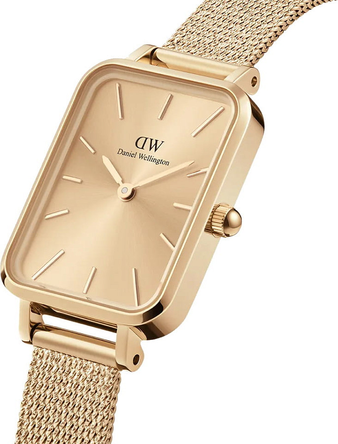 Часы Daniel Wellington Quadro Pressed Unitone DW00100485 — кварцевые, металл сталь