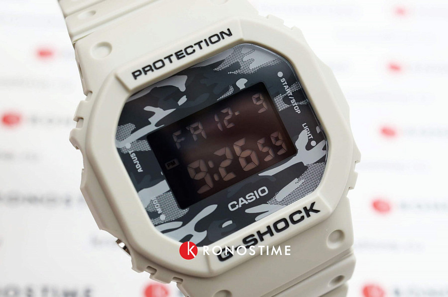 Часы Casio G-Shock Camo Utility DW-5600CA-8DR (DW-5600CA-8ER) — серый, пластик