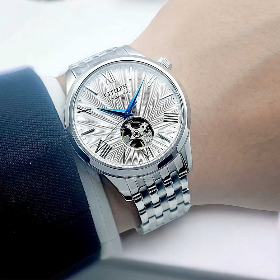 Часы Citizen Automatic NH9130-84A — механические, сталь металл