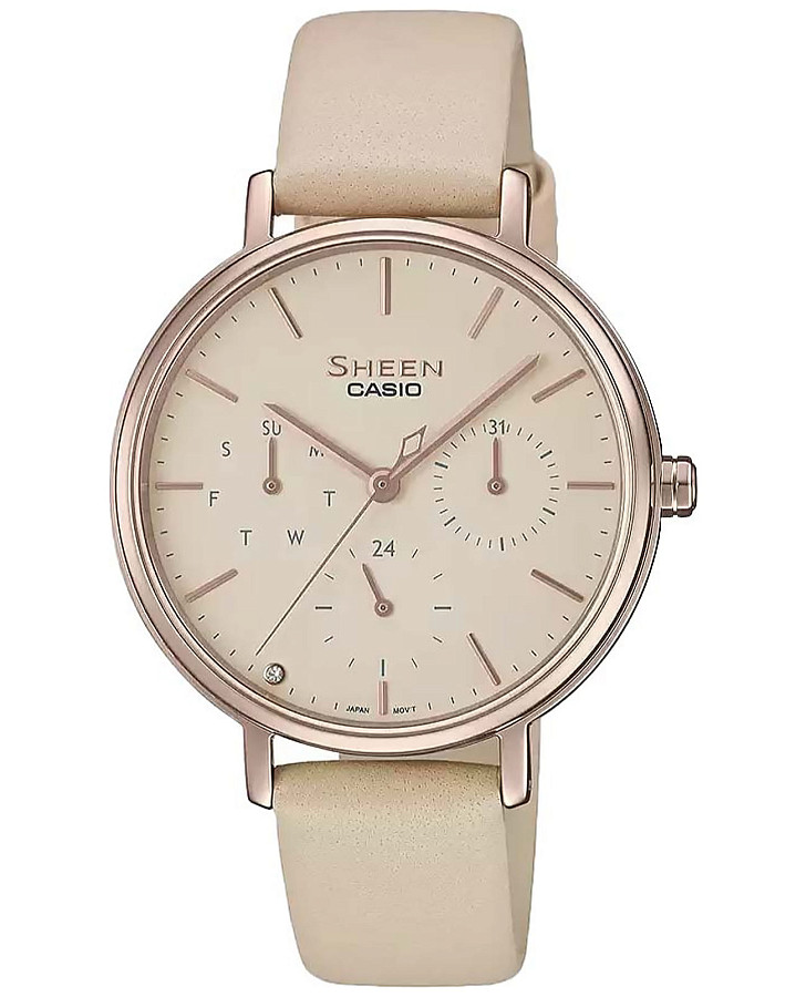 Часы Casio Sheen SHE-4541CGL-4AUDF — женские, бежевый