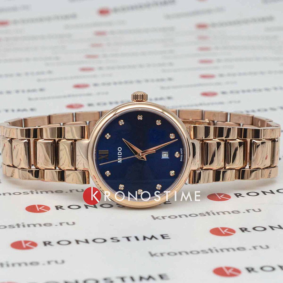 Часы Mido Baroncelli Donna M022.210.33.046.00 — нержавеющая сталь с pvd-покрытием, женские
