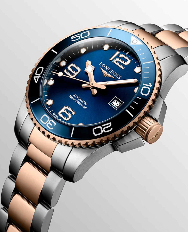 Часы Longines HydroConquest L3.782.3.98.7 — мужские, двухцветный